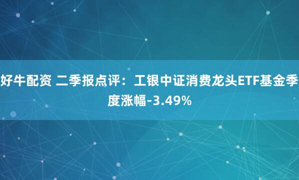 好牛配资 二季报点评：工银中证消费龙头ETF基金季度涨幅-3.49%